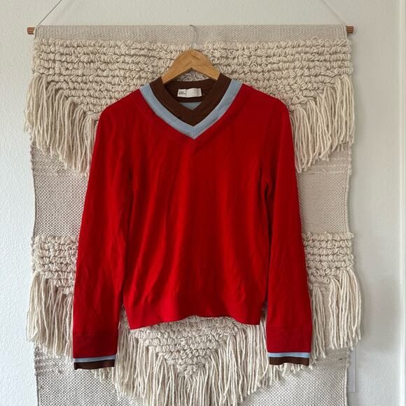 Tory Burch Triple Layer Colorblock Sweater - Picture 1 of 8